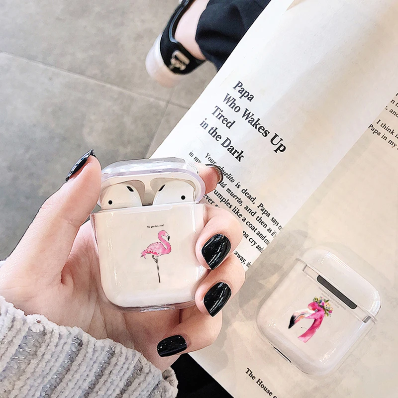 Чехол для Apple airpods чехол с мультяшным фламинго КАКТУСОМ беспроводных Bluetooth