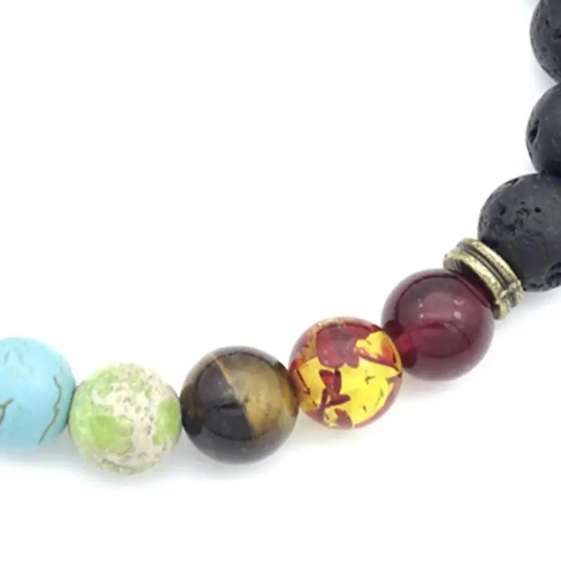 DIY браслет бусины из лавового камня эластичный для йоги мужчин/женщин ювелирные