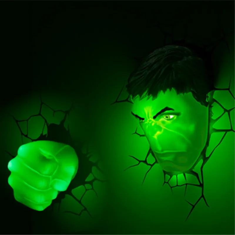 Мстители 3D настенный светильник светодиодный ночник творческая игрушка для