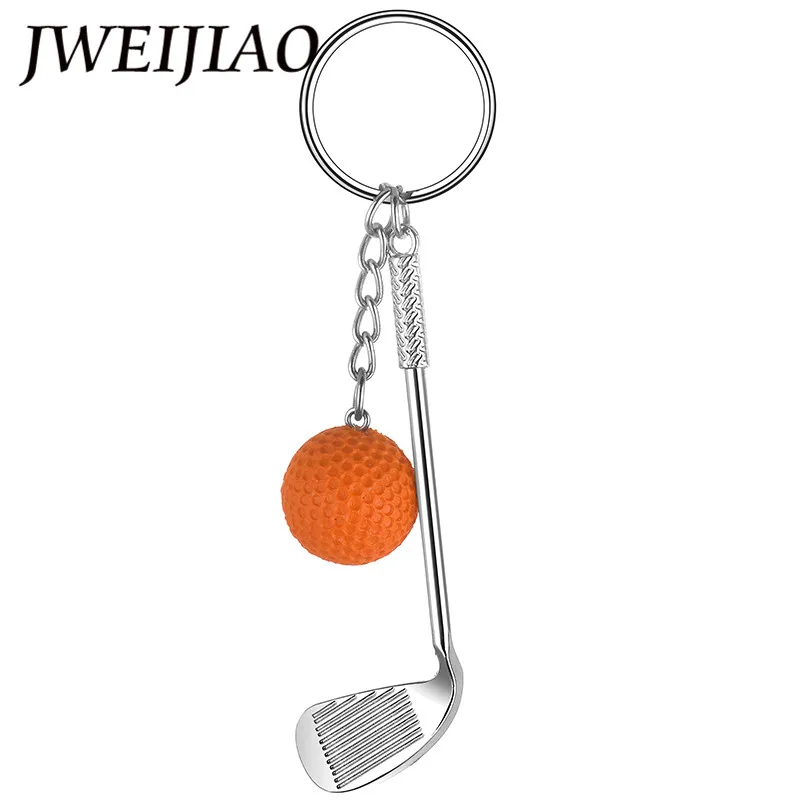 

JWEIJIAO Simulation Golf Keychain Key Button Car Bag Pendant Sporting Supplies DIY Keyrings Fans Small Ball Gifts YY18