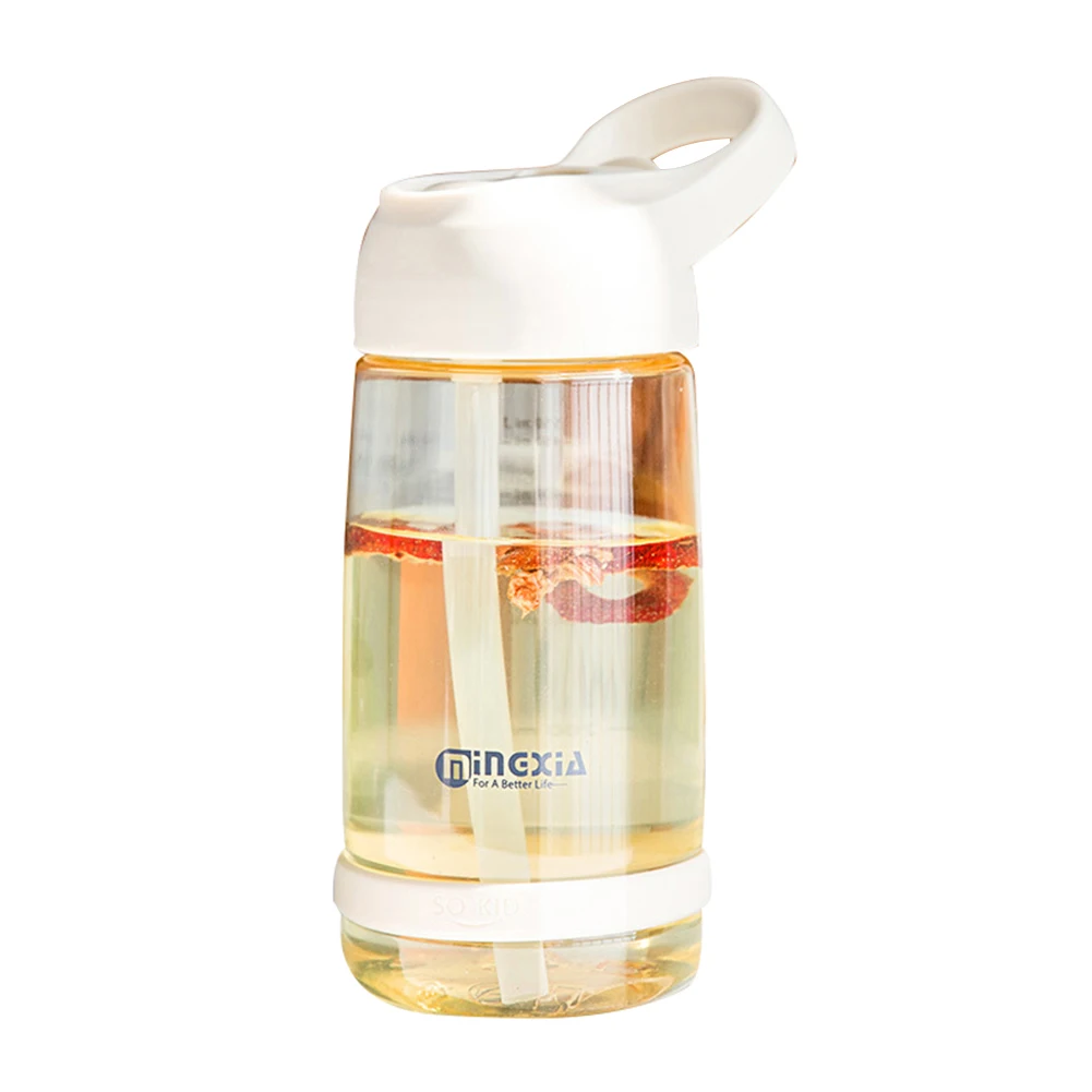 Beige 550ml Горячая Распродажа 550/850 мл портативная Милая бутылка для сока, бутылка для воды, чашка для питья с крышкой, соломинка, офисные, для спорта на открытом воздухе, для путешествий, бутылки для воды - Цвет: Beige 550ml