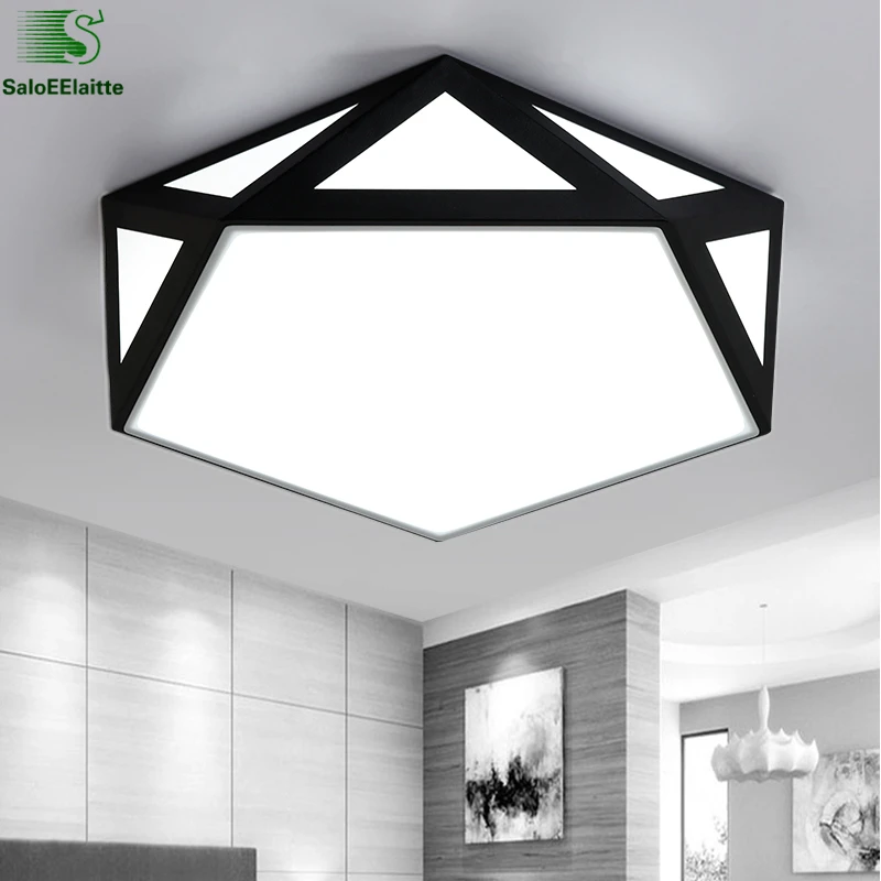 

Nordic Geometry Metal Led Ceiling Lights Lustre Acrylic Bedroom Led Ceiling Lamp Dimmable Led Ceiling Lighting Light Fixtures