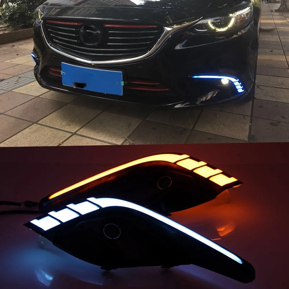 Автомобильная проблесковая 2 шт. DRL для Mazda 6 Mazda6 Atenza 2016 2017 2018 светодиодный