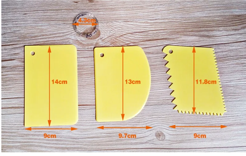 3 шт. пластиковые шпатели для глазировки теста | Дом и сад