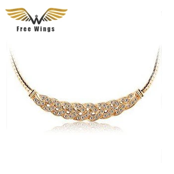 Женское винтажное ожерелье Noble Wheat Ear со стразами и кристаллами N005 B5|fashion jewelry|jewelry