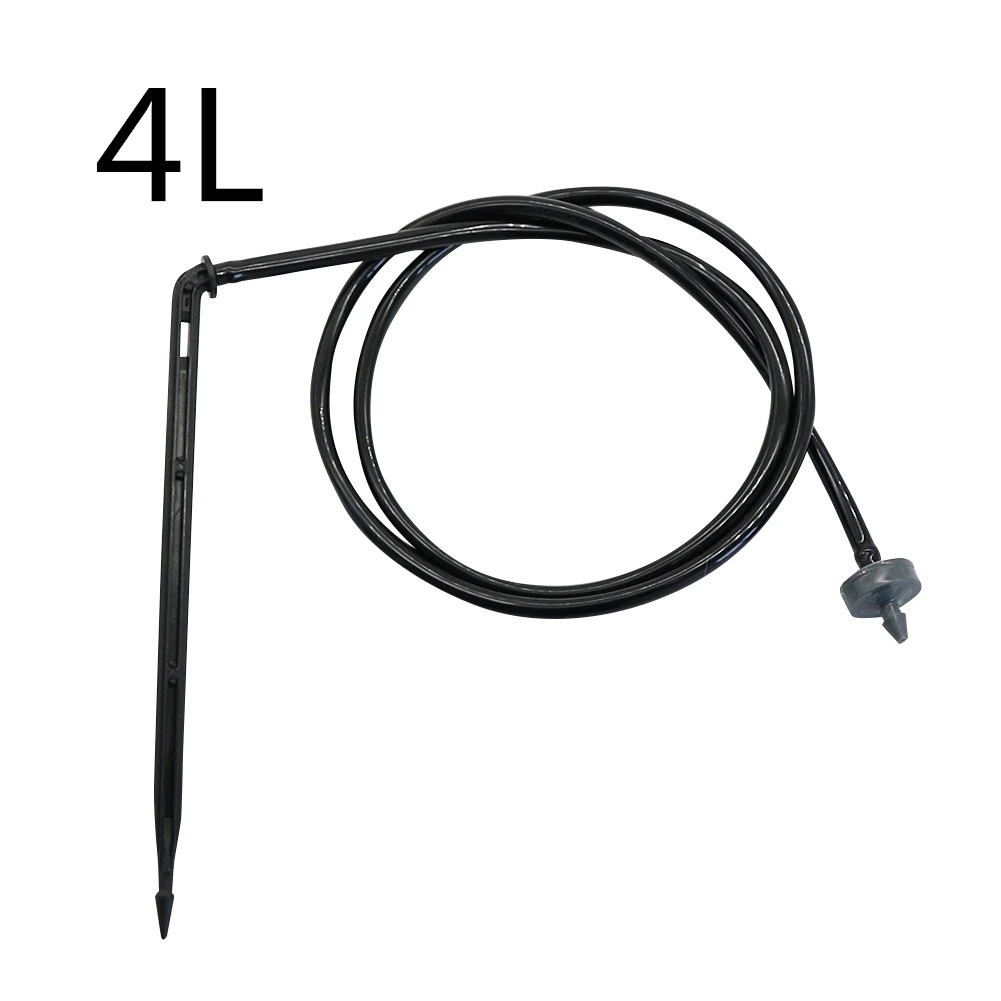 4L 14 комплектов 2L/4L/8L комплект для капельницы с изогнутой стрелкой и 1 шт. 3 мм Дырокол теплицы в горшках орошения - Цвет: 4L