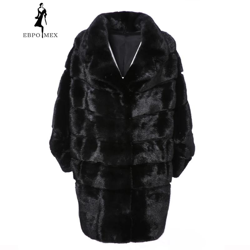 2018 Casual new winter imports fur coat mink high-end Solid real long slim fashion Thick | Женская одежда