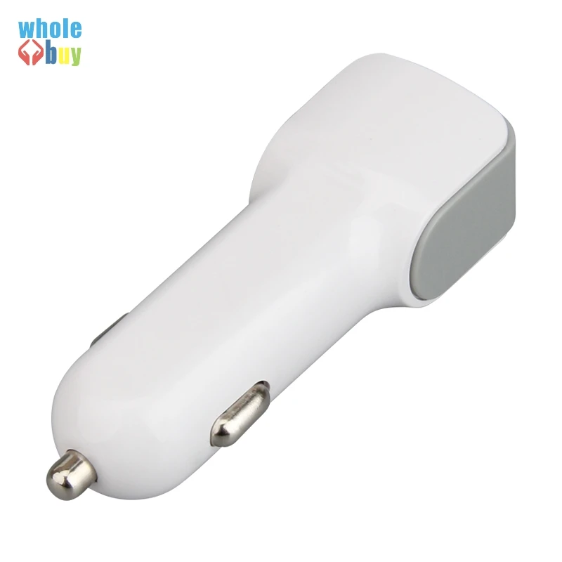 Автомобильное зарядное устройство 100 шт./лот с двумя USB портами адаптер для
