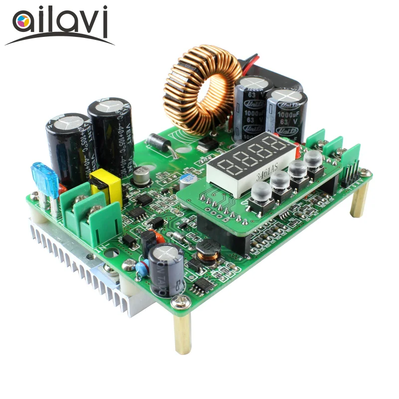 Высокая Мощность DC-DC понижающий модуль 12 V-72 V до 0-60V 12A CNC регулируемый Мощность питания преобразователь с светодиодный Дисплей 720W