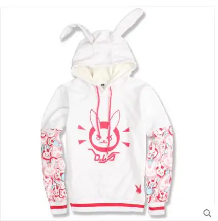 Женский хлопковый костюм для косплея Game OW D.VA толстовка с капюшоном и длинными