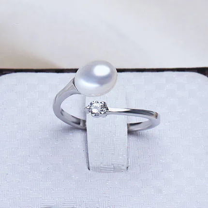 Кольцо женское из серебра 2019 пробы с пресноводным жемчугом | Украшения и