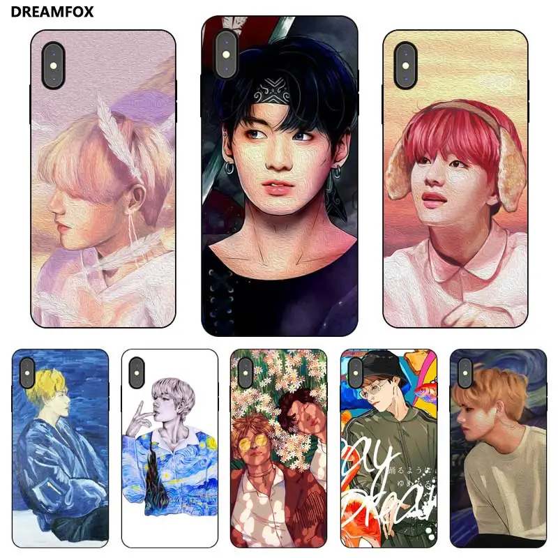 Черный силиконовый чехол с рисунком Taehyung N358 для Apple iPhone 11 Pro XR XS Max X 8 7 6 6S Plus 5 5S SE |