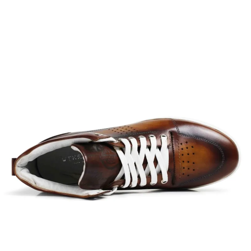 Мужские ботинки ручной работы VIKEDUO коричневые классические кроссовки из