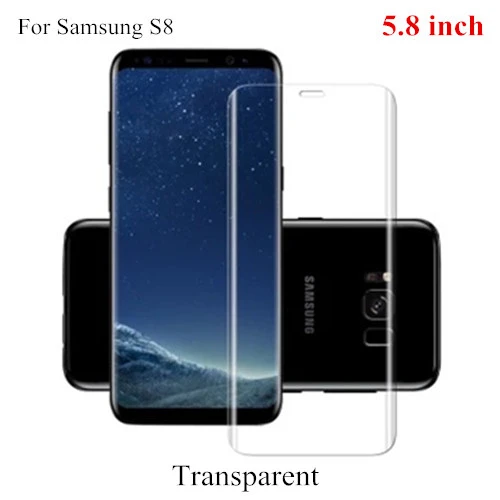 S8 Transparent 3D изогнутое закаленное стекло для samsung Galaxy S8 S8 Plus 9H полное покрытие стекло Защитная пленка для экрана для samsung S8 S8+ Plus - Цвет: S8 Transparent