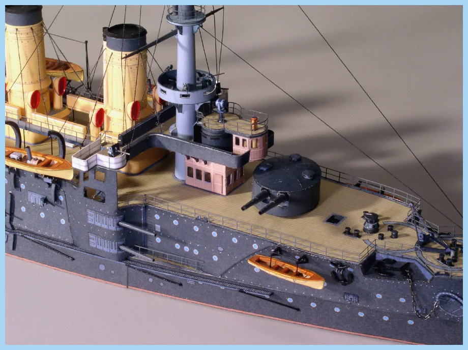 Круизер Лодка 3D бумажная модель DIY масштаб 1:250 российский флот Oslabya боевой корабль