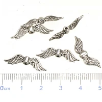 diy angel wings beads for jewelry making suspension charms religious spacer silver gold bronze crafts accessories 2363mm 70pcs