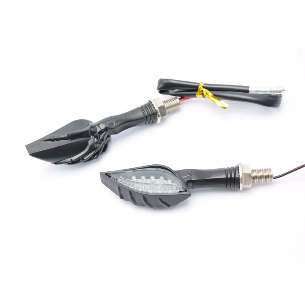 2 шт. универсальные Светодиодные поворотники для мотоциклов с черепом |