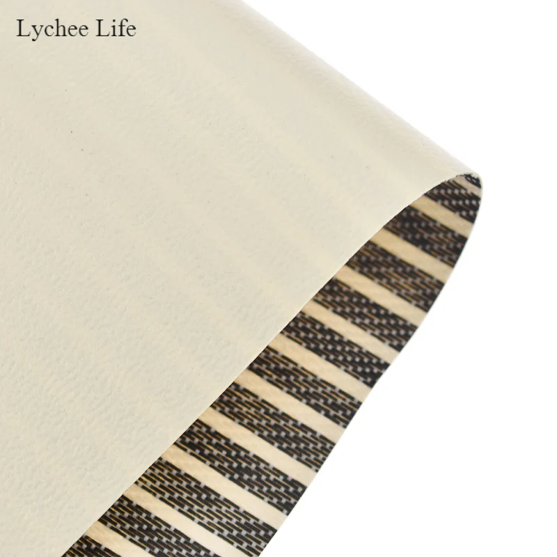 Lychee Life A4 полосатая ткань из искусственной кожи с принтом Сделай Сам Рукоделие