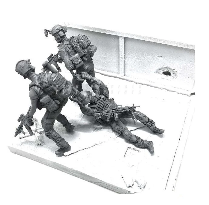 Tobyfancy 1/35 Modern U.S. Navy Elite Marines Army Rescue Comrades Statue Military Soldier Resin Model Figure BEE-16 | Игрушки и хобби