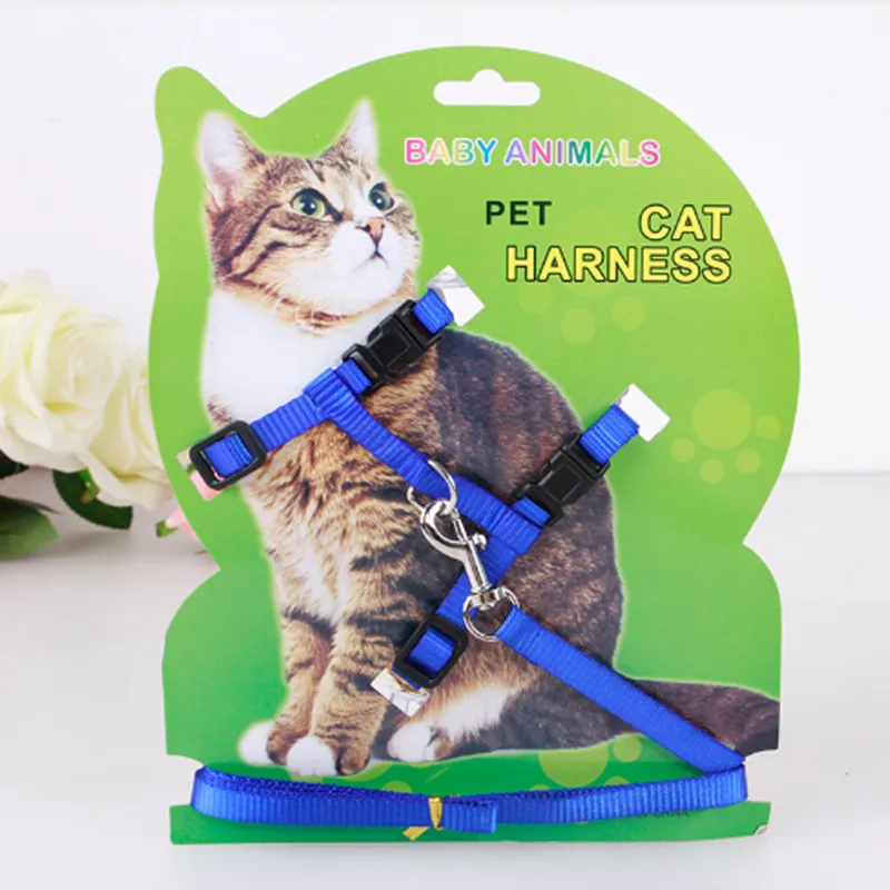 Нейлоновая шлейка для кошек H-Shaped домашних животных поводок регулируемый Тяговый