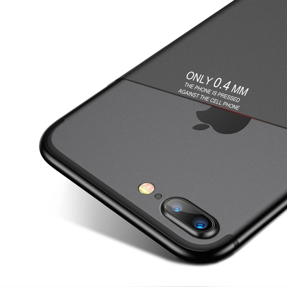 Ультратонкий матовый чехол для телефона iphone 7 8 plus защитная задняя крышка X 6 S