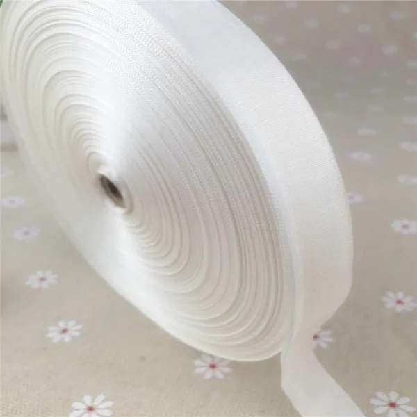 Undyed Raw white 13mmX150m pure silk embroidery ribbon thin taffeta high quality silk ribbon Anya Ribbon Handcraft