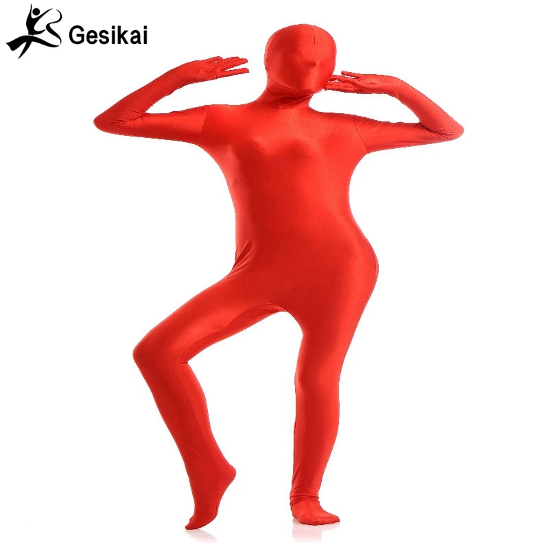 Взрослые костюмы Zentai из лайкры на все тело Хэллоуин женские облегающие спандекса