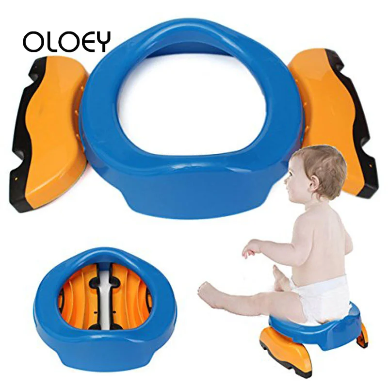 Детское сиденье для унитаза OLOEY складное пластиковое переносное удобное кресло