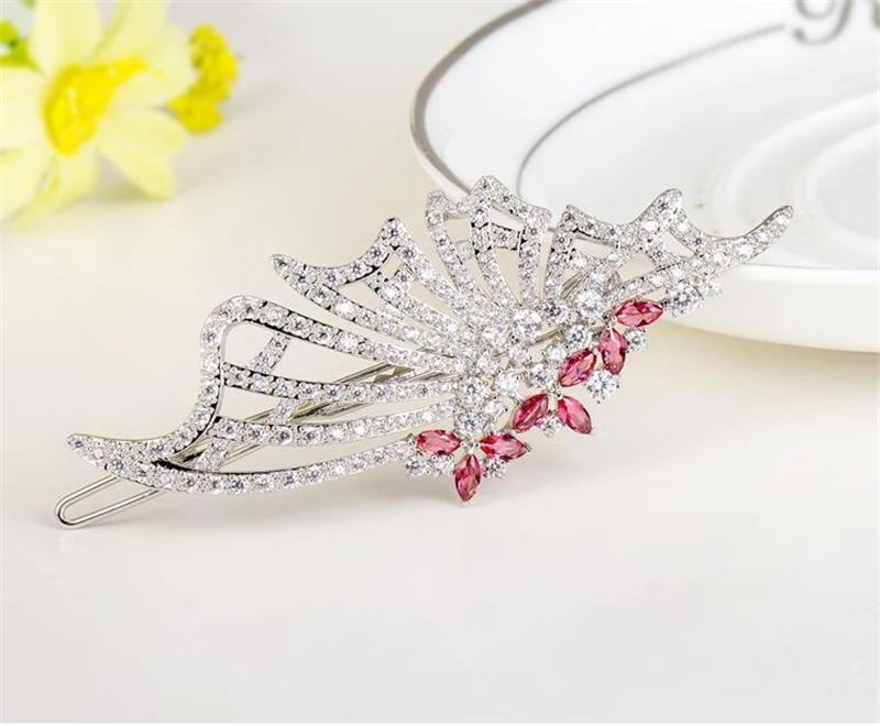 VOGUESS Women Elegant Half Butterfly Hairpins Hair Barrette White Gold Color Crystal Wings Clip Accessories | Украшения и