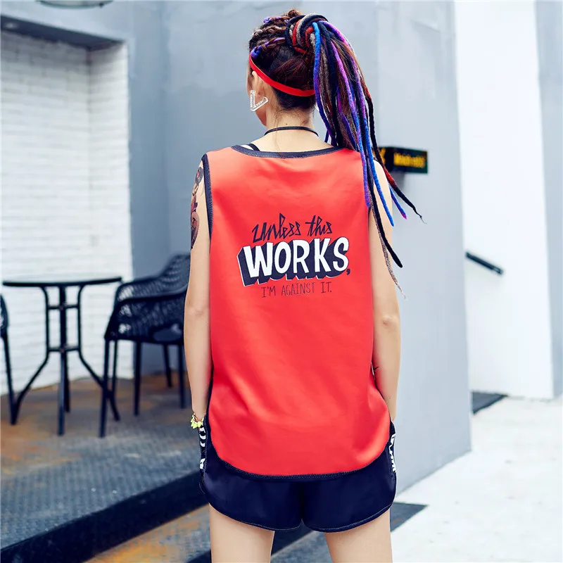 Женский спортивный костюм just.be.never harajuku летний из двух предметов в стиле хиппи