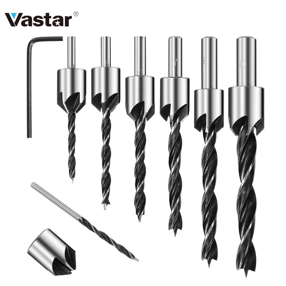 Vastar набор сверл для по дереву 3 10 мм|drill bit hss|drill reamerflute countersink drill |