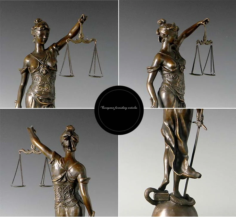 Atlie бронзы 18 ''бронзы Скульптура леди Детские весы правосудия Фемида justitia адвокат подарки Бронзовая статуя estatua справедливость Декор