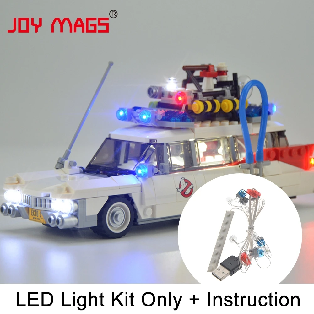 JOY MAGS светодиодный светильник комплект для охотников за привидениями Ecto-1 светильник набор совместим с 21108(не включает модель