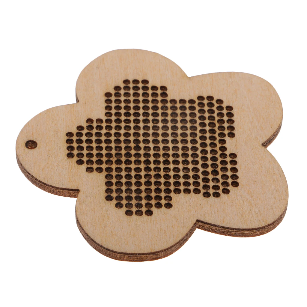 Деревянная подвеска заготовка в форме цветка маленькие круглые подвески для