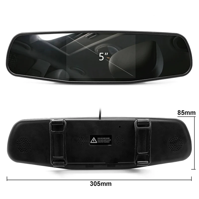 GreenYi HD Mirror Monitor 800*480 High Resolution TFT LCD Rear View Screen Display for Backup Camera Two Video Inputs | Автомобили и