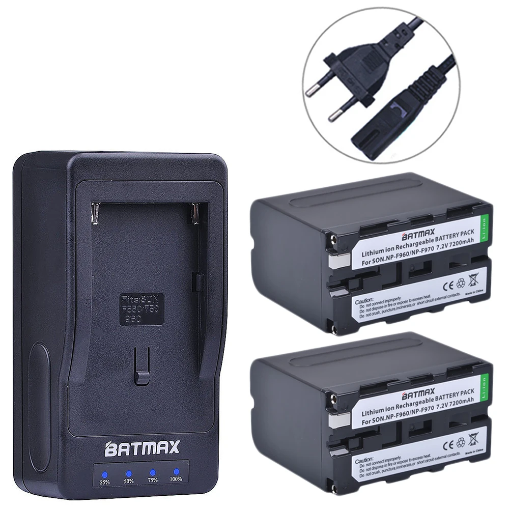 Аккумулятор Batmax 2 шт. сверхбыстрое зарядное устройство для Sony F975 F970 F960 F950MC1500C 190P 198P