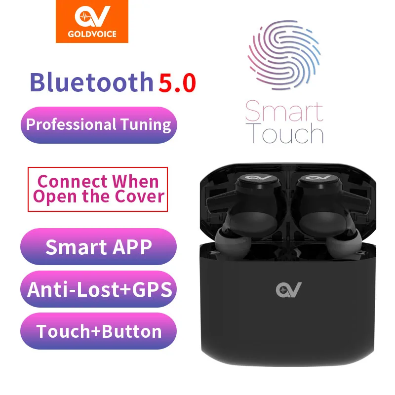 TWS наушники с зарядным чехлом наушники-вкладыши беспроводные Bluetooth приложением и