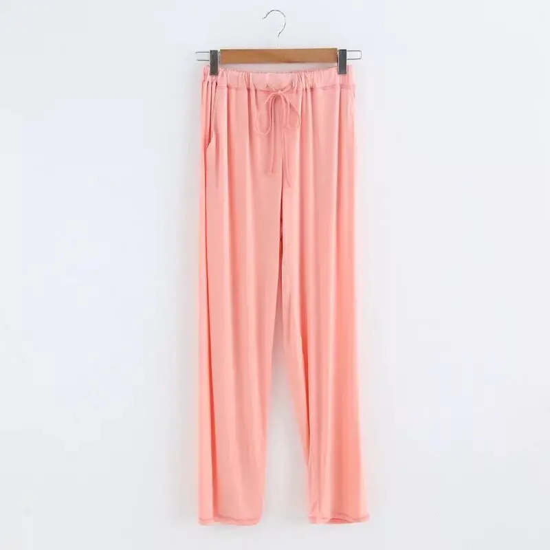 Fragrant Pink Женские брюки на весну и осень, Хлопковая пижама, женские пижамные штаны, женские свободные эластичные штаны для сна - Цвет: Fragrant Pink