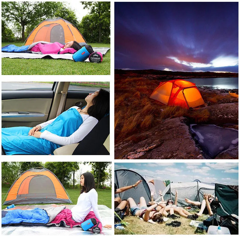 AONIJIE 220*90CM Cotton Adult Folding Sleeping Bag Liner Ultralight Climbing Camping Travel Envelope bag HY210 | Спорт и развлечения