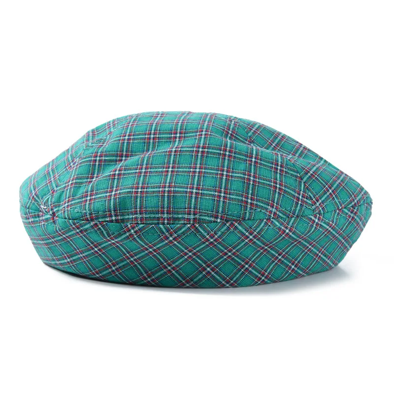 Новый Модный хлопковый берет USPOP винтажный клетчатый Женские Дышащие весенние