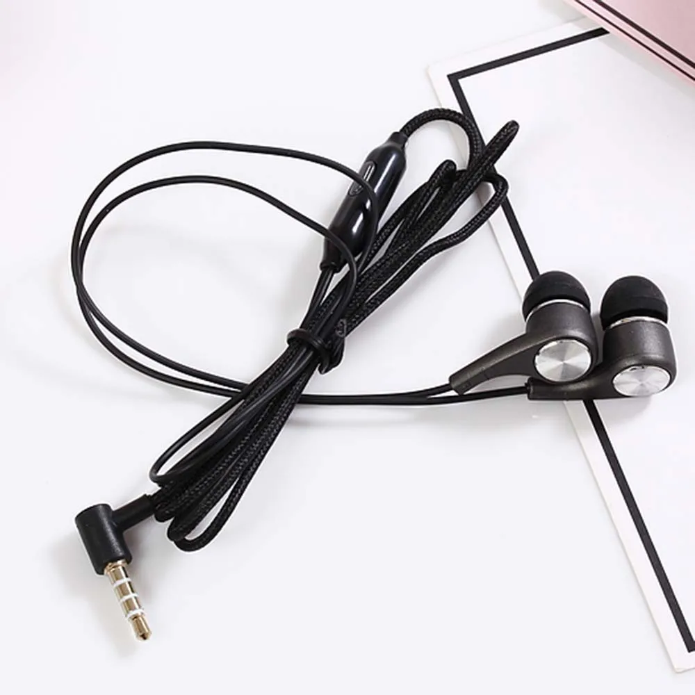 Black KISSCASE вставляющиеся в уши наушники с микрофоном для Xiaomi бас звук стерео bluetooth гарнитура наушники игровая гарнитура fone de ouvido для MP4 ПК - Цвет: Black