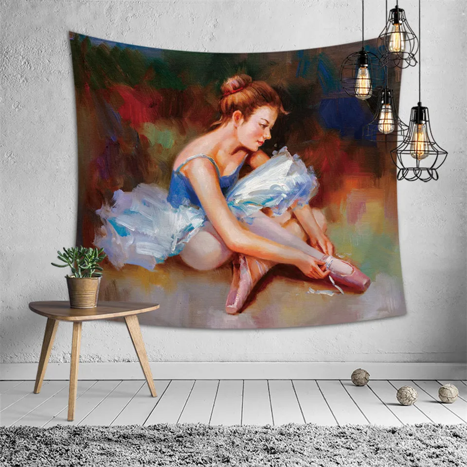 SOFTBATFY балетки гобелены для девочек фон с имитацией изголовья Wall Art покрывало