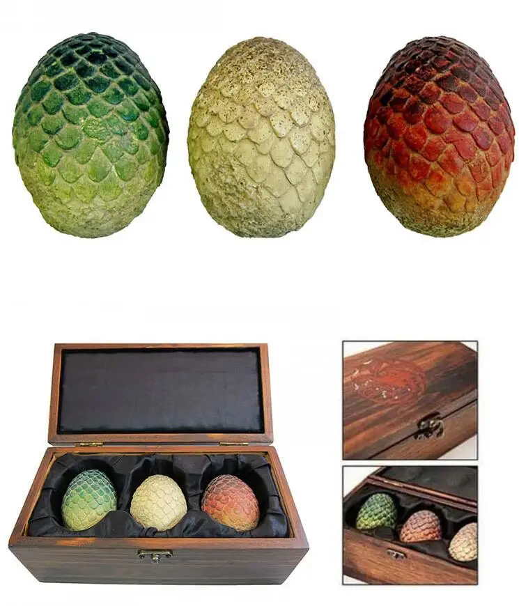 Игра престолов коллекция Подарочная коробка Daenerys Targaryen Stormborn Rhaegal Viserion Dragon Eggs