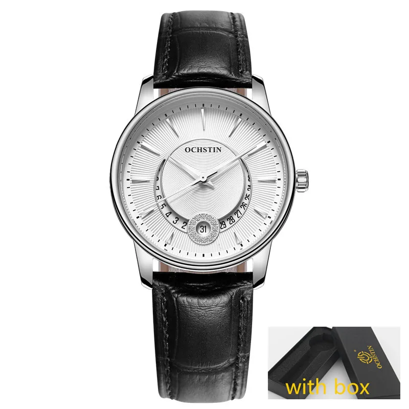 black white box OCHSTIN Брендовые женские кварцевые часы модные часы женские наручные часы Relojes Mujer платье женские часы бизнес Montre Femme - Цвет: black white box