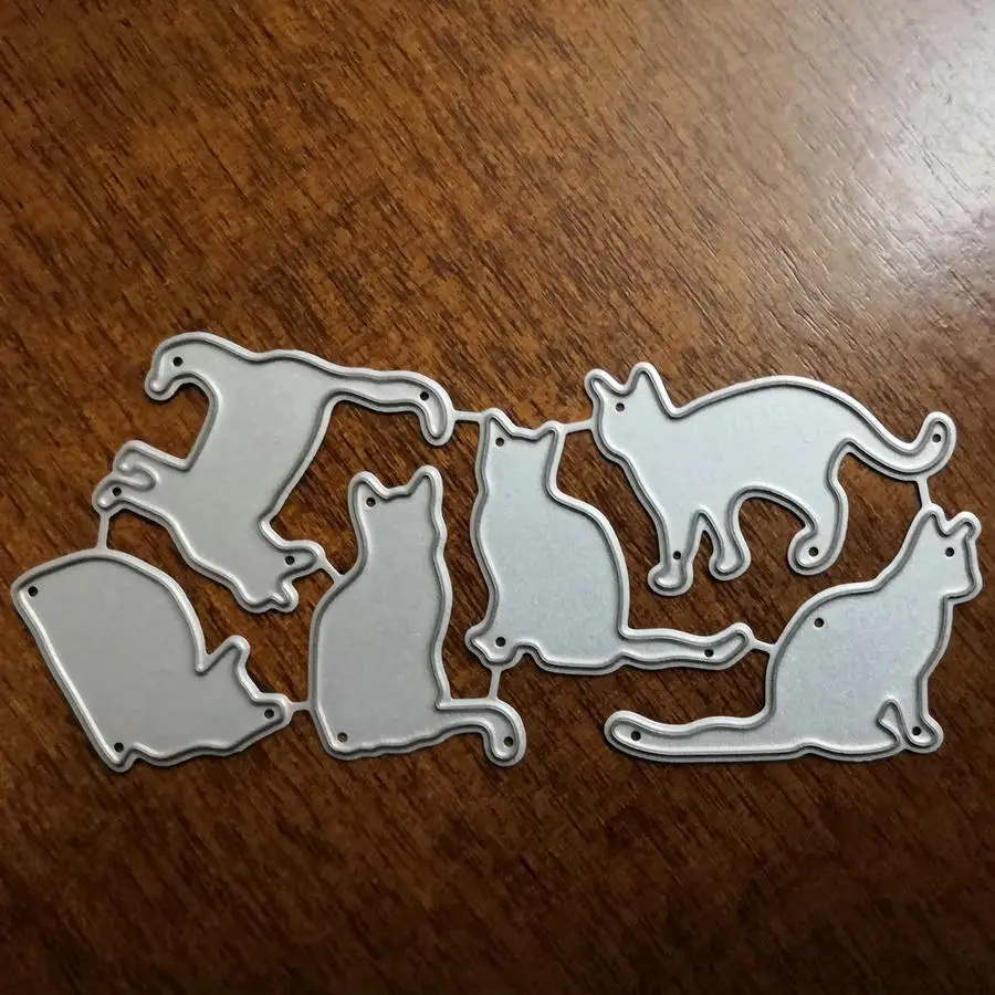 6 шт. трафарет для резки животных и кошек рукоделия тиснение скрапбукинга альбом