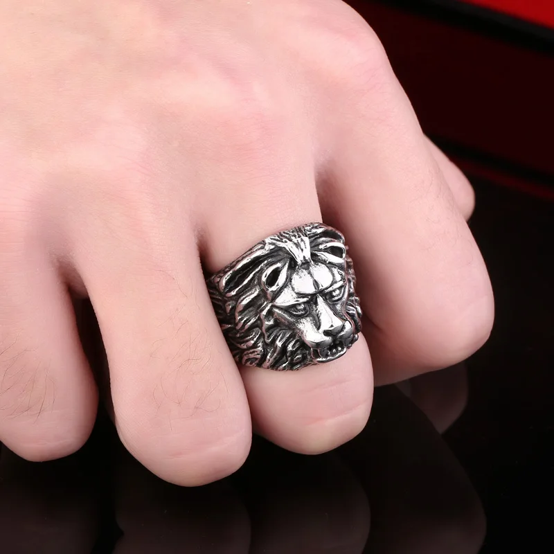 Модное кольцо SKA кольца для мужчин Anelli Lion Carve 316L из нержавеющей стали подарок