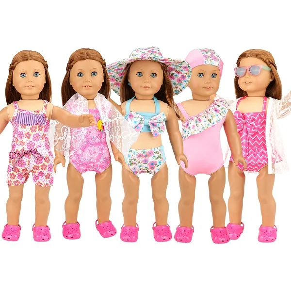 No Doll 5 продуктов/Лот 18 дюймов Кукла одежда купальник наряд детские аксессуары 43 см для 18 дюймов Детские куклы Туалетная игра для девочек игрушки - Цвет: No Doll