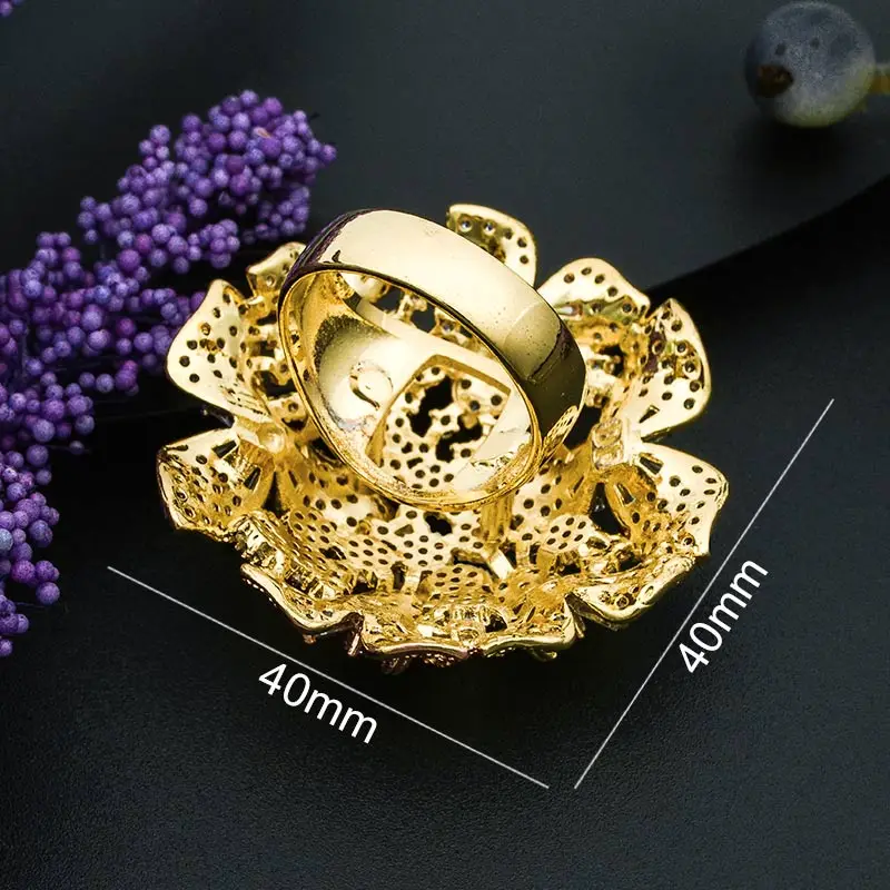 Нежные цветы ModemAngel 3 тона медное кольцо для девочек и женщин вечерние Свадебные