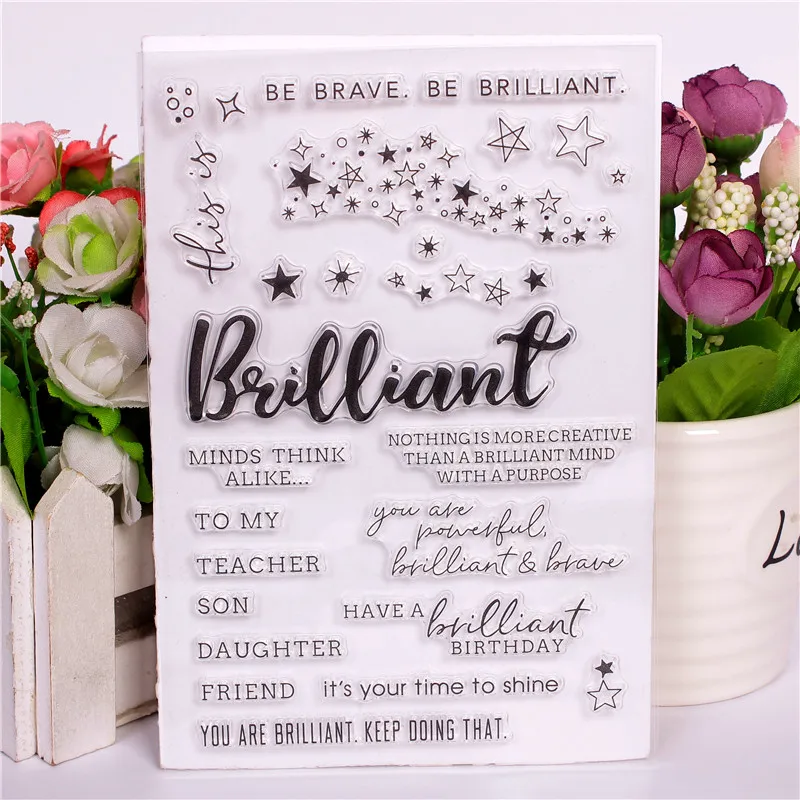 Блестящие прозрачные штампы для DIY Скрапбукинг/изготовление карт/Дети Рождество