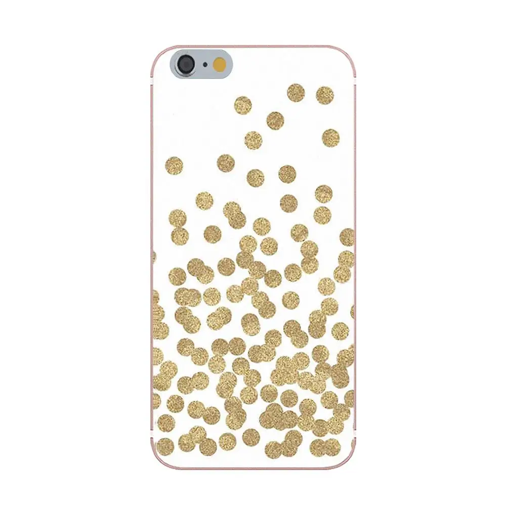 For Moto G G2 G3 HTC Desire 530 626 628 630 816 820 One A9 M7 M8 M9 M10 E9 Plus U11 Soft Luxury Gold Glitter Leaves And Dots | Мобильные